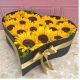elegant heart-shaped box filled with 15 fresh sunflowers. - send flowers to medellín